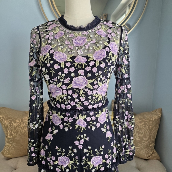 Mac Duggal Embroidered Tier Dress - Picture 2 of 8